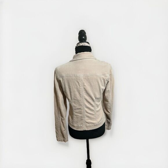 PLUGG Corduroy Jacket Fitted 3 Button Front Woman’s Size Medium office siren - Picture 3 of 11